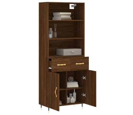 vidaXL Dulap &icirc;nalt, stejar maro, 69,5x34x180 cm, lemn compozit