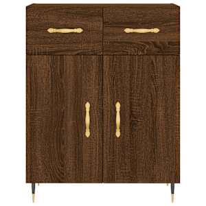 Skříň highboard hnědý dub 69,5 x 34 x 180 cm kompozitní dřevo - obrázek 8