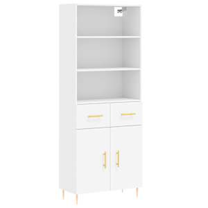 Skříň highboard bílá 69,5 x 34 x 180 cm kompozitní dřevo - obrázek 2