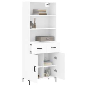 Skříň highboard bílá 69,5 x 34 x 180 cm kompozitní dřevo - obrázek 3