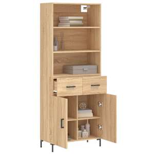 Skříň highboard dub sonoma 69,5 x 34 x 180 cm kompozitní dřevo - obrázek 3