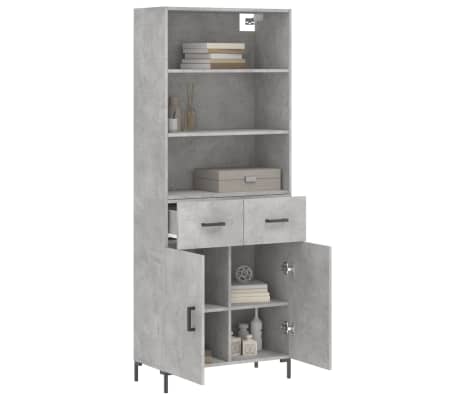vidaXL Skříň highboard betonově šedá 69,5x34x180 cm kompozitní dřevo