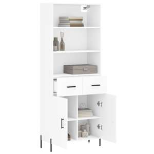 Skříň highboard bílá 69,5 x 34 x 180 cm kompozitní dřevo - obrázek 3
