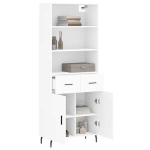 Skříň highboard bílá 69,5 x 34 x 180 cm kompozitní dřevo - obrázek 3