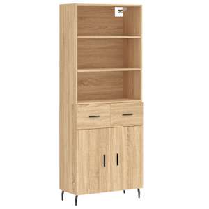 Skříň highboard dub sonoma 69,5 x 34 x 180 cm kompozitní dřevo - obrázek 2