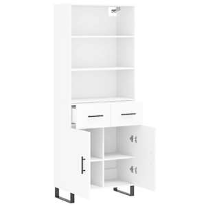 Skříň highboard bílá 69,5 x 34 x 180 cm kompozitní dřevo - obrázek 4