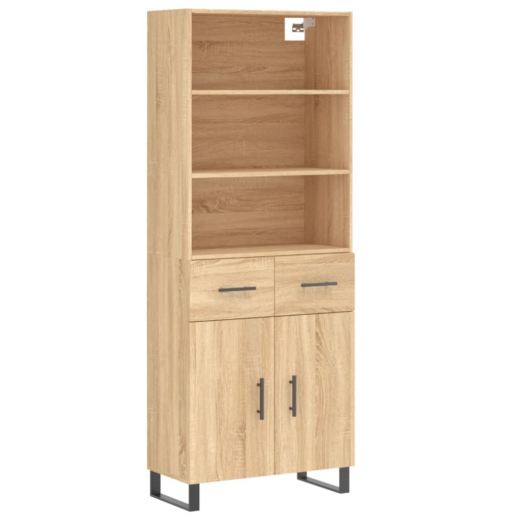 vidaXL Skříň highboard dub sonoma 69,5 x 34 x 180 cm kompozitní dřevo