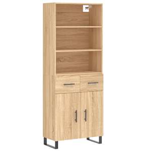Skříň highboard dub sonoma 69,5 x 34 x 180 cm kompozitní dřevo - obrázek 2