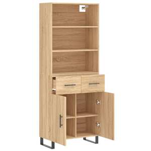 Skříň highboard dub sonoma 69,5 x 34 x 180 cm kompozitní dřevo - obrázek 4