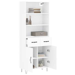 Skříň highboard bílá 69,5 x 34 x 180 cm kompozitní dřevo - obrázek 3