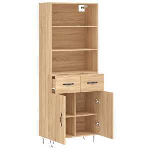 Skříň highboard dub sonoma 69,5 x 34 x 180 cm kompozitní dřevo - obrázek 4