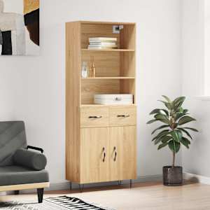 Skříň highboard dub sonoma 69,5 x 34 x 180 cm kompozitní dřevo - obrázek 1