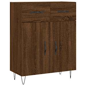 Skříň highboard hnědý dub 69,5 x 34 x 180 cm kompozitní dřevo - obrázek 7