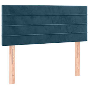 Box spring postel s matrací tmavě modrá 90x190 cm samet - obrázek 6