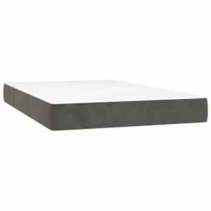 Box spring postelja z vzmetnico temno siva 120x200 cm žamet - slika 5
