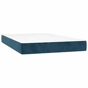 Box spring postelja z vzmetnico temno modra 120x200 cm žamet - slika 5