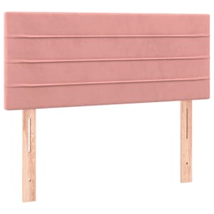 Box spring postelja z vzmetnico roza 120x200 cm žamet - slika 6