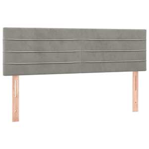 Box spring postel s matrací světle šedá 140x190 cm samet - obrázek 6