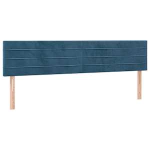 Box spring postelja z vzmetnico temno modra 180x200 cm žamet - slika 6