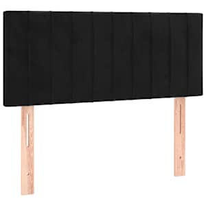 Box spring postelja z vzmetnico črn 90x190 cm žamet - slika 6