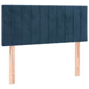 Box spring postelja z vzmetnico temno moder 90x190 cm žamet - slika 6