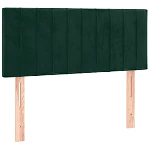 Box spring postel s matrací tmavě zelená 100x200 cm samet - obrázek 6