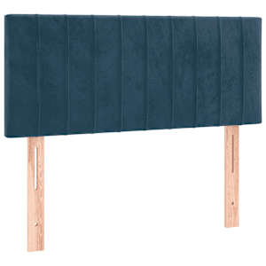 Box spring postel s matrací tmavě modrá 100x200 cm samet - obrázek 6