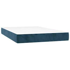 Box spring postel s matrací tmavě modrá 120 x 200 cm samet - obrázek 5