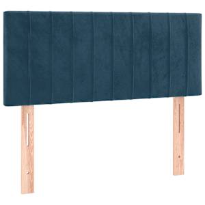 Box spring postel s matrací tmavě modrá 120 x 200 cm samet - obrázek 6