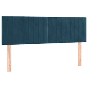 Box spring postel s matrací tmavě modrá 140x190 cm samet - obrázek 6