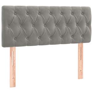 Box spring postelja z vzmetnico svetlo siv 90x190 cm žamet - slika 6