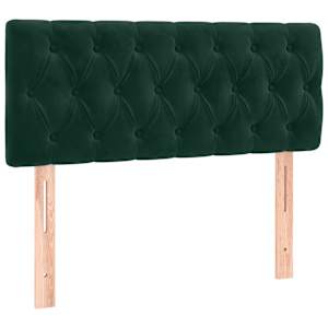 Box spring postel s matrací tmavě zelená 90x190 cm samet - obrázek 6