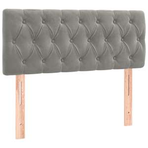 Box spring postelja z vzmetnico svetlo siva 90x200 cm žamet - slika 6