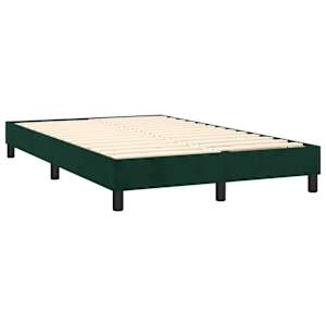Box spring postelja z vzmetnico temno zelena 120x200 cm žamet - slika 4