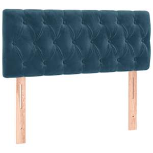 Box spring postel s matrací tmavě modrá 120 x 200 cm samet - obrázek 6