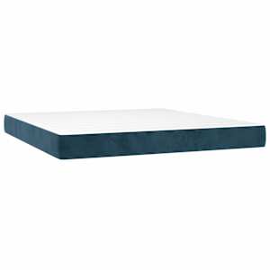 Box spring postel s matrací tmavě modrá 180x200 cm samet - obrázek 5