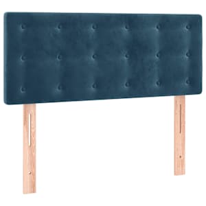Box spring postel s matrací tmavě modrá 100x200 cm samet - obrázek 6