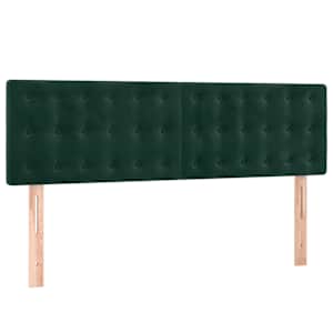 Box spring postelja z vzmetnico temno zelen 140x190 cm žamet - slika 6
