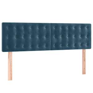 Box spring postel s matrací tmavě modrá 140x190 cm samet - obrázek 6