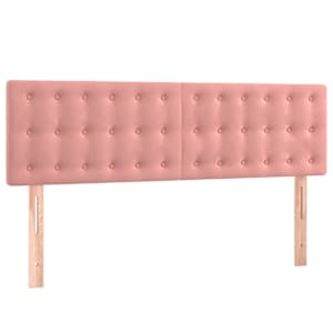 Box spring postelja z vzmetnico roza 140x190 cm žamet - slika 6