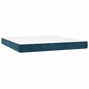 Box spring postel s matrací tmavě modrá 180x200 cm samet - obrázek 5