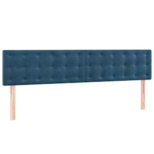 Box spring postelja z vzmetnico temno modra 180x200 cm žamet - slika 6
