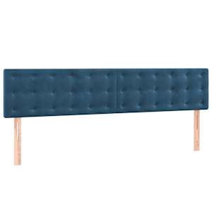 Box spring postelja z vzmetnico temno modra 200x200 cm žamet - slika 6