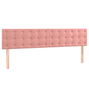 Box spring postelja z vzmetnico roza 200x200 cm žamet - slika 6