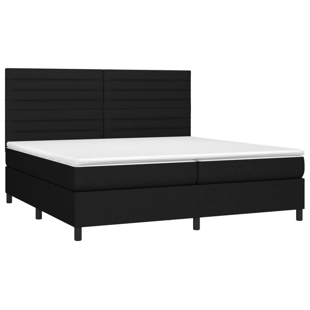 Thumbnail - vidaXL Boxspringbett mit Matratze Schwarz 200x200 cm Stoff