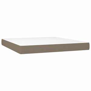 Box spring postelja z vzmetnico taupe 160x200 cm blago - slika 5