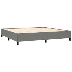 Box spring postel s matrací tmavě šedá 200x200 cm textil - obrázek 4