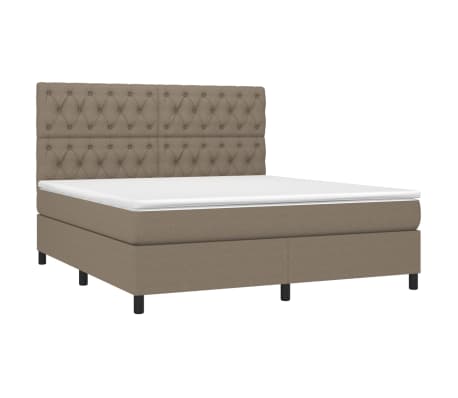 vidaXL Posteľn&yacute; r&aacute;m boxspring s matracom sivohned 160x200 cm l&aacute;tka