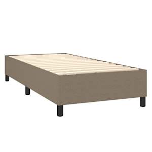 Box spring postelja z vzmetnico taupe 80x200 cm blago - slika 4