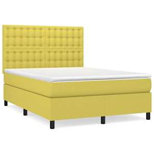 Box spring postel s matrací zelená 140x190 cm textil - obrázek 2